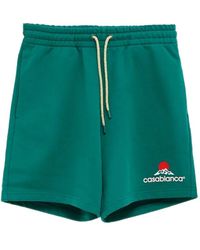 CASABLANCA - Logo-print Drawstring Shorts - Lyst