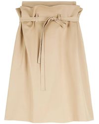 Ports 1961 - Midi-Rok Met Paperbag Taille - Lyst