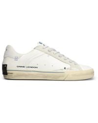 Crime London - Logo-Print Leather Sneakers - Lyst