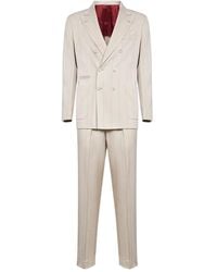 Brunello Cucinelli - Peak-Lapel Striped Suit - Lyst