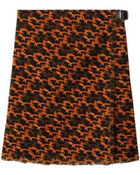 Burberry - Fox-Print Wool Kilt - Lyst