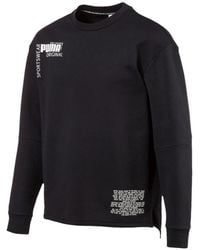 PUMA - Crew-Neck Long-Sleeve Sweatshirt - Lyst
