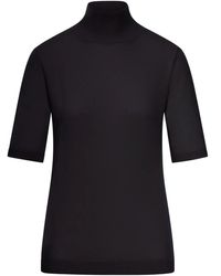 Max Mara - Turtleneck Short-Sleeve Top - Lyst