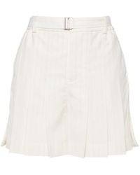 Sacai - Pinstripe Pleated Tailored Shorts - Lyst