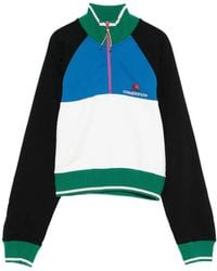 CASABLANCA - Colour-Block Quarter-Zip Sweatshirt - Lyst
