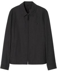 Burberry - Pinstriped Wool Bloomsbury Harrington Jacket - Lyst