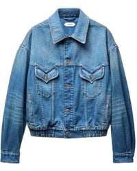 Versace - Chaqueta Tipo Blusón Vaquera - Lyst