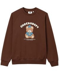 Chocoolate - Bear-Patch Long-Sleeve Sweatshirt - Lyst