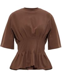 Gestuz - Inez Pleated Peplum T-Shirt - Lyst