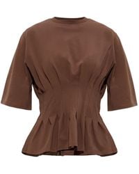 Gestuz - Inez Geplooid Peplum T-Shirt - Lyst