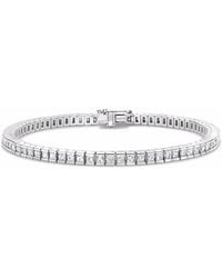 Pragnell - 18Kt Princess Cut Diamond Line Bracelet - Lyst