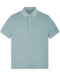 Canali - Poloshirt Met Contrasterende Afwerking - Lyst