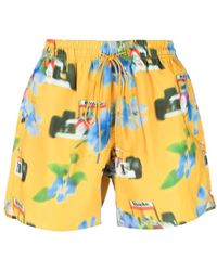 Rhude - Graphic-Print Swimming Shorts - Lyst