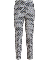 Etro - Floral-jacquard Cropped Trousers - Lyst