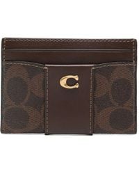 COACH - Signature Canvas Card Holder - Lyst