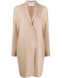 Harris Wharf London Manteau à fermeture dissimulée - Marron