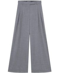 MSGM - Wide-Leg-Hose Mit Bundfalten - Lyst