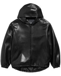 Balenciaga - Hooded Leather Jacket - Lyst