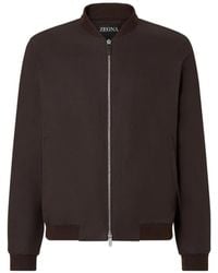 ZEGNA - Oasi Lino Bomber Jacket - Lyst