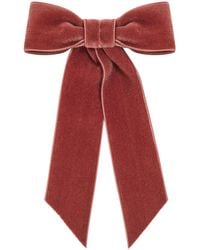 Jennifer Behr - Wide Velvet Bow Barrette - Lyst