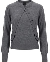 Pinko - Pull Sans Manches Avec Cardigan Intégré - Lyst