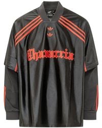 adidas - Layered-Sleeve Logo-Embroidered Sweatshirt - Lyst