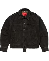 Eckhaus Latta - Denim Jack Met Vlakken - Lyst
