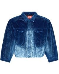 DIESEL - Veste En Jean À Taille Élastiquée - Lyst