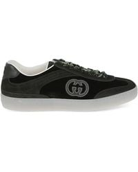 Gucci - G75 Velvet & Suede Sneaker - Lyst