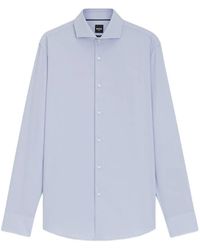 BOSS - Pointed-Collar Cotton Shirt - Lyst