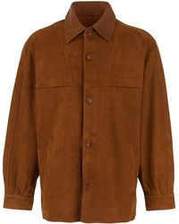 sunflower - Buttoned Leather Shirt - Lyst
