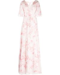 Marchesa - Floral-print Wrap Gown - Lyst
