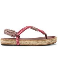 Isabel Marant - Gypso Cotton And Leather Sandals - Lyst