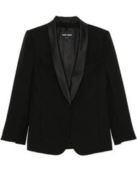 Giorgio Armani - Chaqueta Con Botones Y Solapas De Satén - Lyst