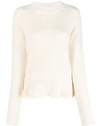 Chloé - Pull Péplum En Maille À Design Nervuré - Lyst