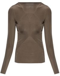 Rick Owens - Long Sleeve Panelled T-Shirt - Lyst