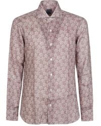 Barba Napoli - Camisa de lino con estampado floral - Lyst