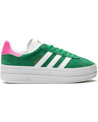 adidas - Gazelle Bold "green/lucid Pink" Sneakers - Lyst