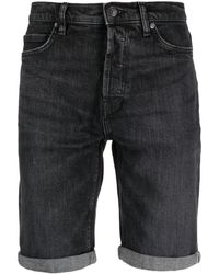 HUGO - Jeans-Shorts mit Logo-Patch - Lyst