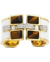 David Webb - Bastille Diamond And Tiger's Eye Bracelet - Lyst
