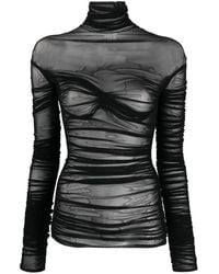 Mugler - メッシュ トップ - Lyst