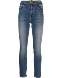 Pinko - Skinny-cut Belted Jeans - Lyst