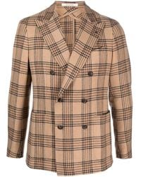 Tagliatore - Prince Of Wales-check Double-breasted Blazer - Lyst
