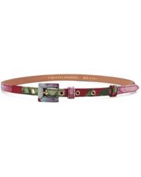 Carolina Herrera - Hydrangea-Print Skinny Belt - Lyst