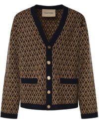 Valentino Garavani - Toile Iconographe Button-Up Cardigan - Lyst