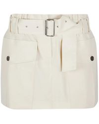 IRO - Belted Pocket-Details Mini Skirt - Lyst