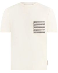 Manière De Voir - Joris Whipstitch Pocket-Detail T-Shirt Cream - Lyst