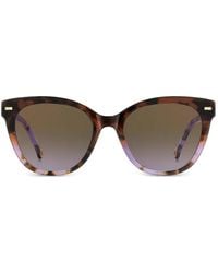 Carolina Herrera - Tortoiseshell-Effect Cat-Eye Sunglasses - Lyst