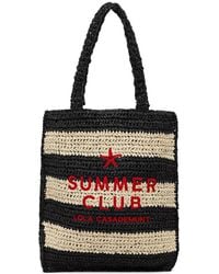 Lola Casademunt - Embroidered Striped Beach Bag - Lyst