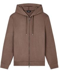 Giorgio Armani - Zip-Up Drawstring Hoodie - Lyst